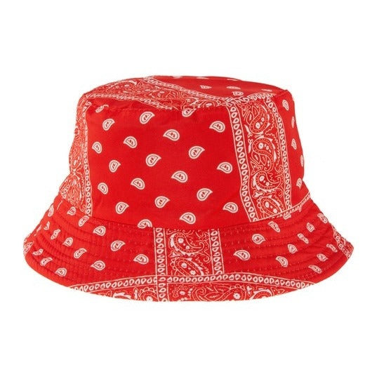 Red bandana bucket hat online