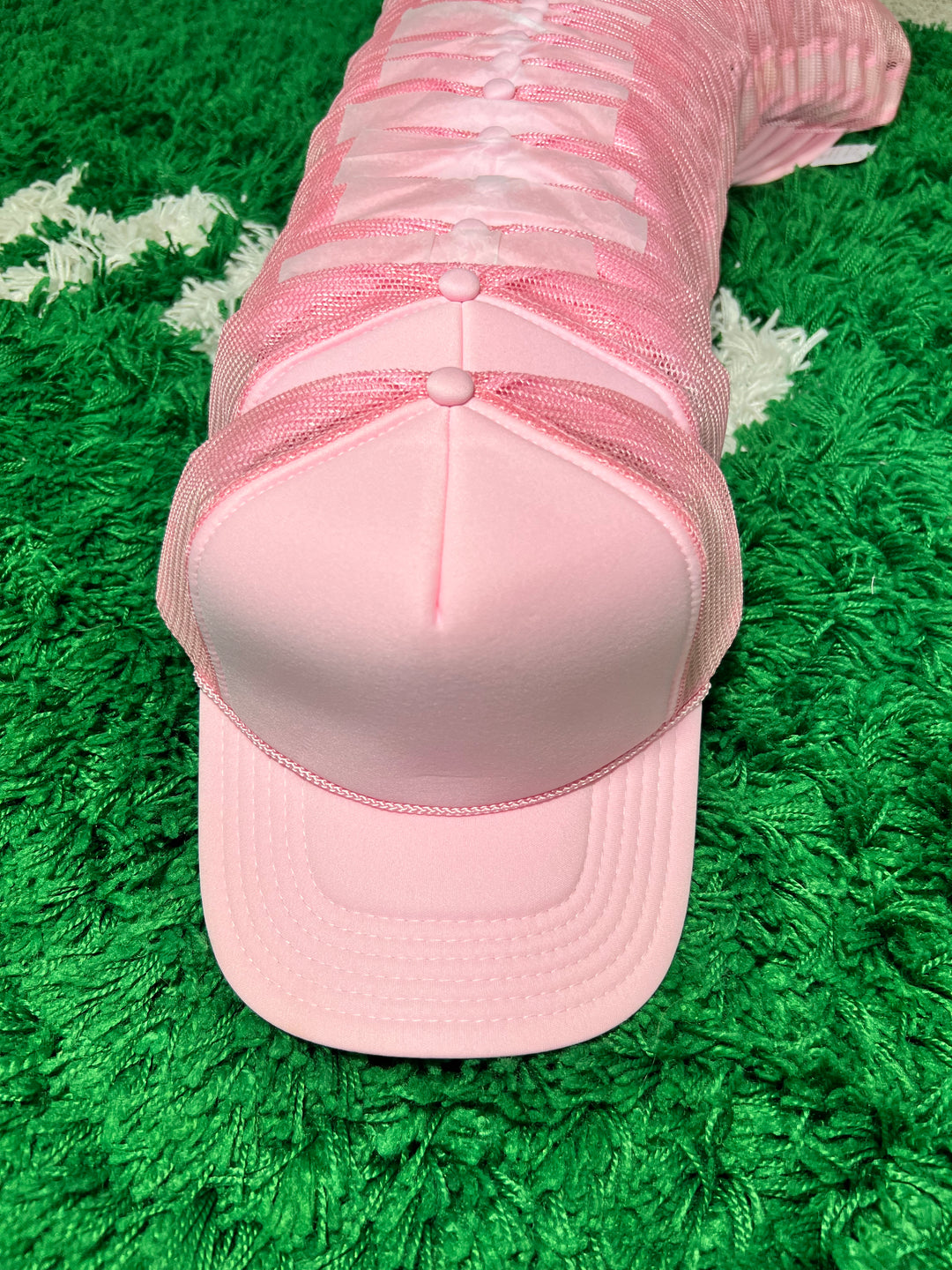 Custom Light Pink High Profile Otto Truckers - Embroidered/DTF