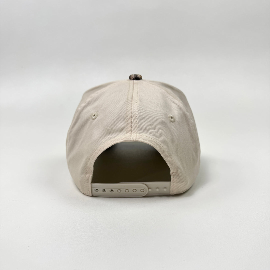 Natural/Camo - 5 Panel Snapback