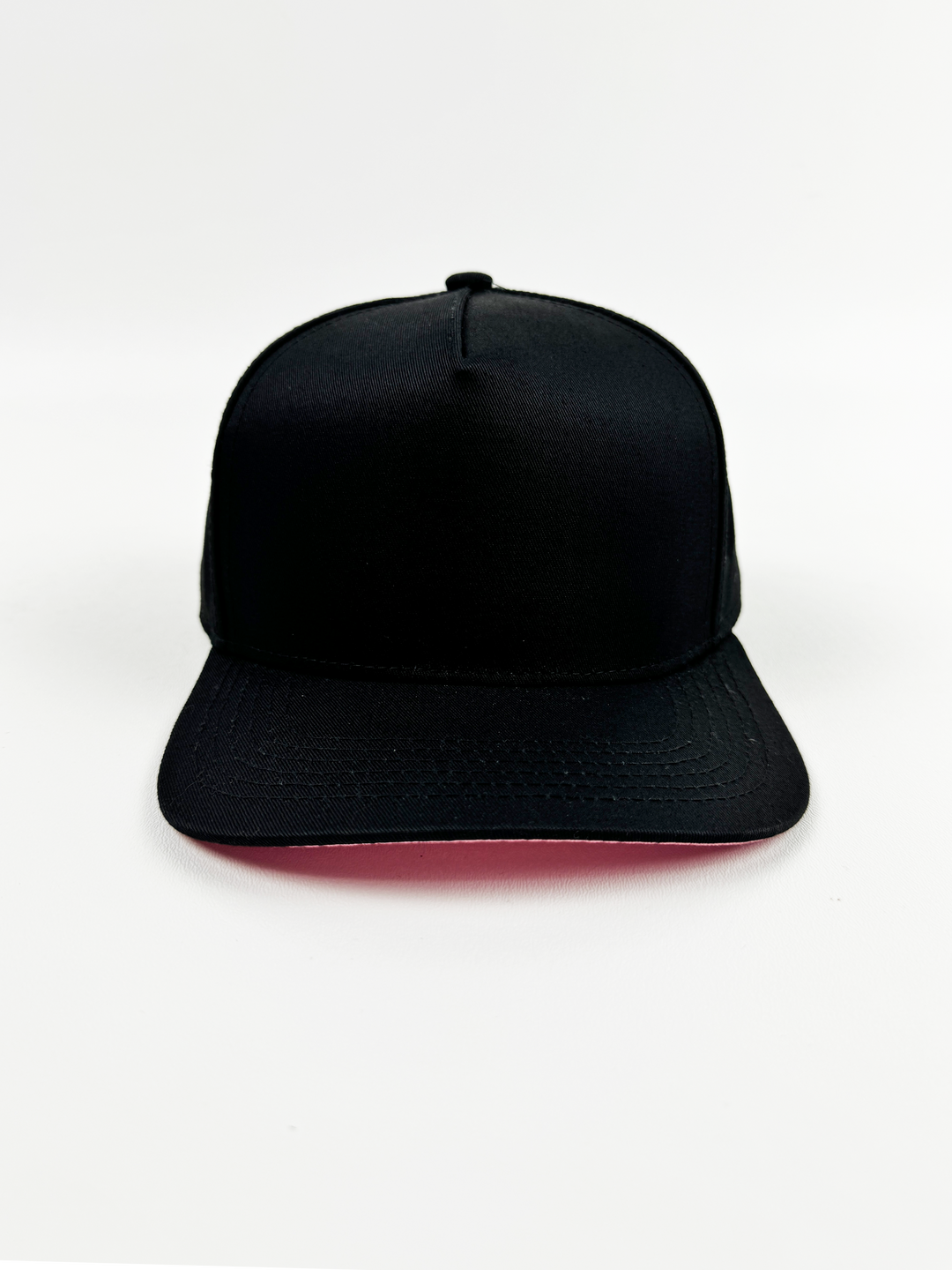 Black/Pink- 5 Panel Mid Profile Snapback - EP