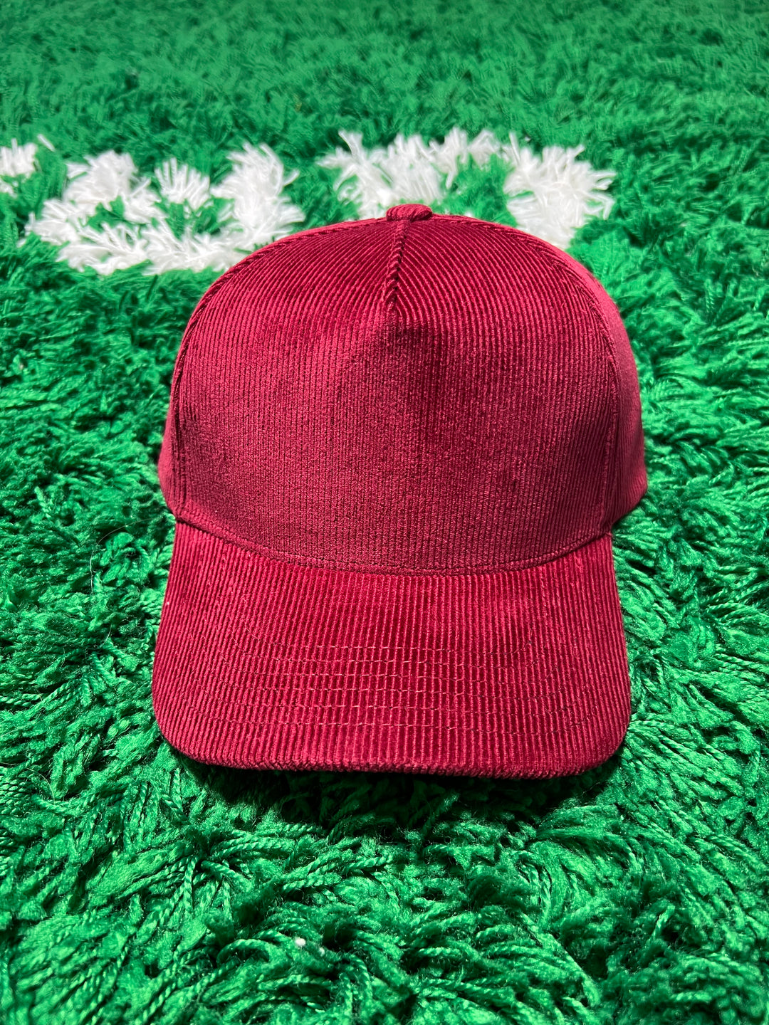 Burgundy Corduroy - 5 Panel Baseball Snapback