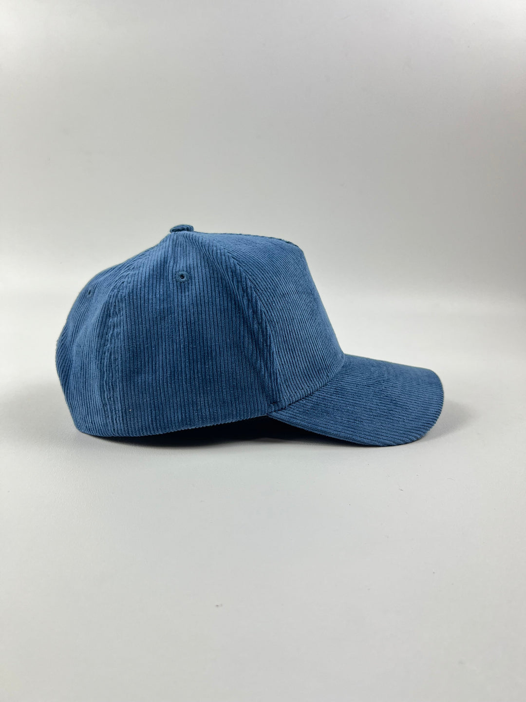 Slate Blue Corduroy - 5 Panel Baseball Snapback