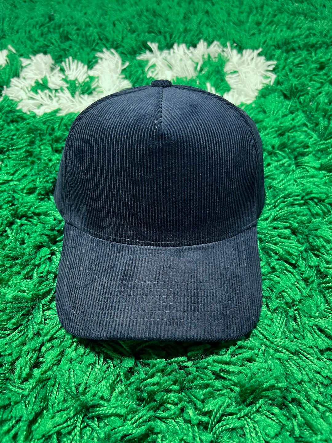 Navy Corduroy - 5 Panel Baseball Snapback