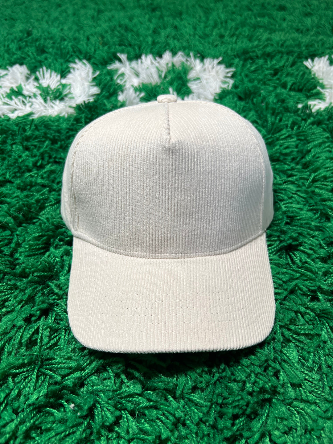 Cream Corduroy - 5 Panel Baseball Snapback