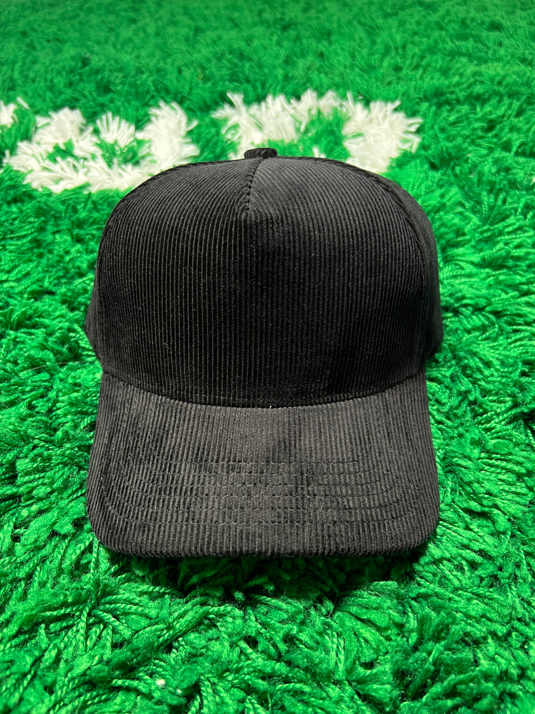 Black Corduroy - 5 Panel Baseball Snapback