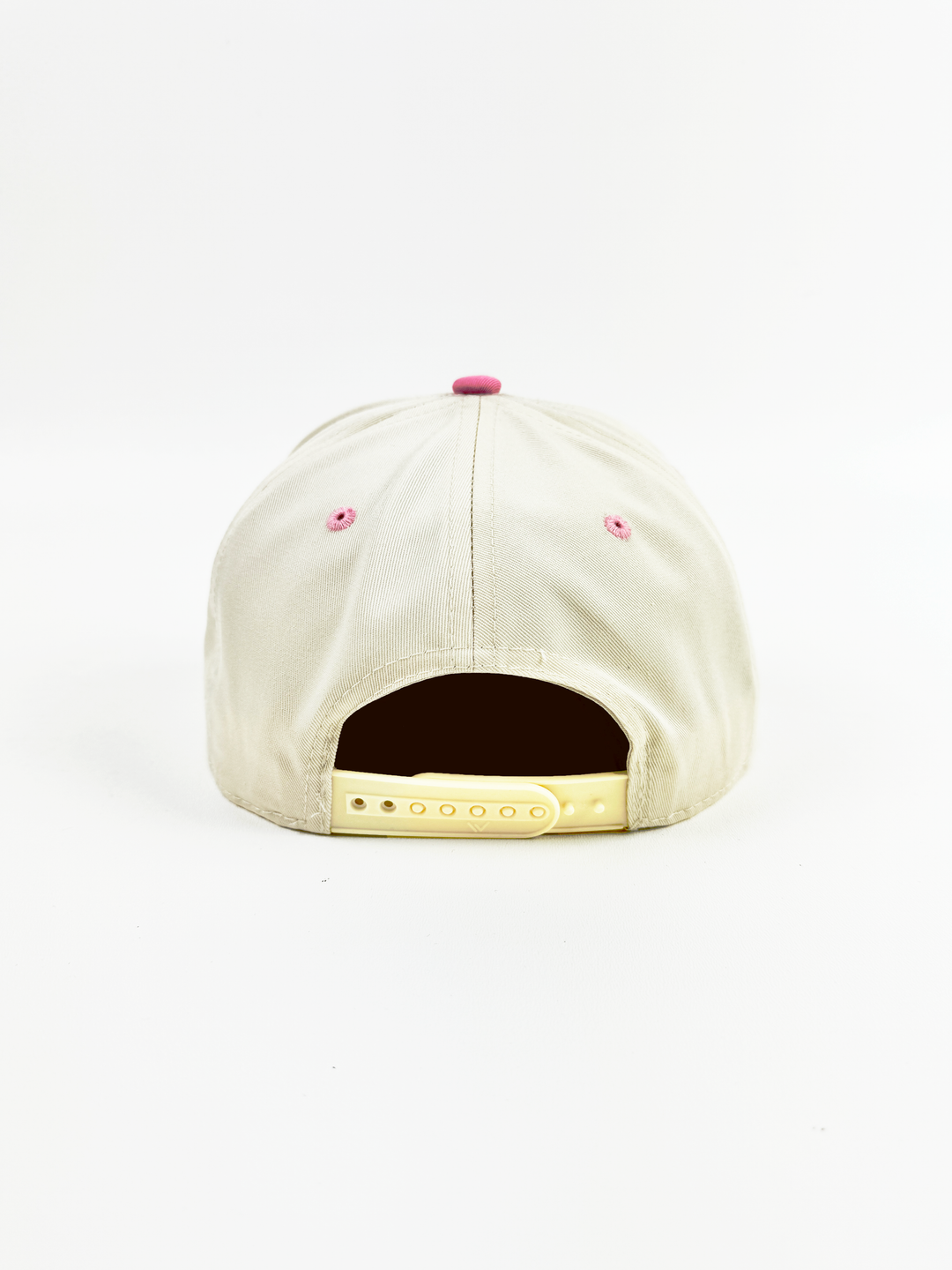 Cream/Pink - 5 Panel 2 Tone Mid Profile Snapback - EP