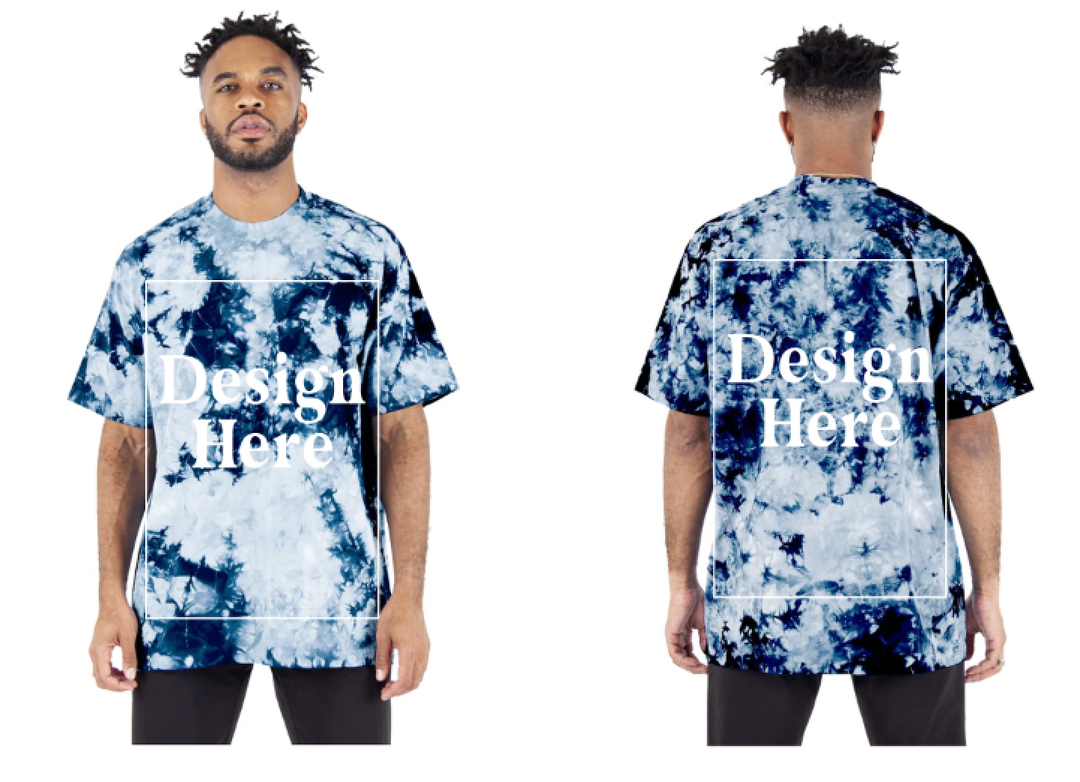 Navy/White Tie Dye ShakaWear -  DTG Sample