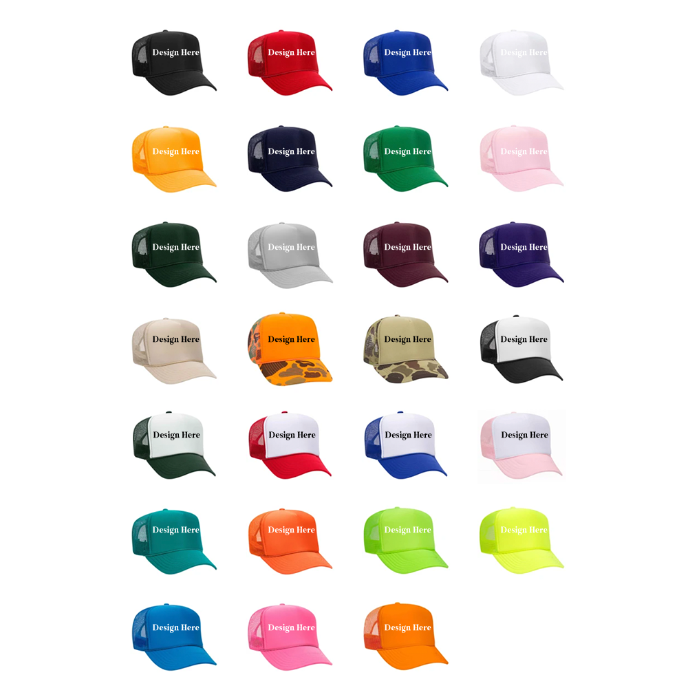 DTF Sample Print - Otto High Profile Trucker Hats