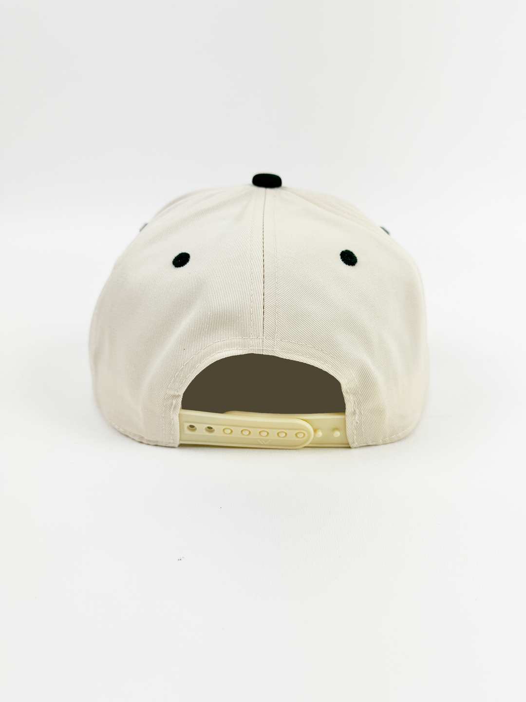 Cream/Black- 5 Panel 2 Tone Mid Profile Snapback - EP