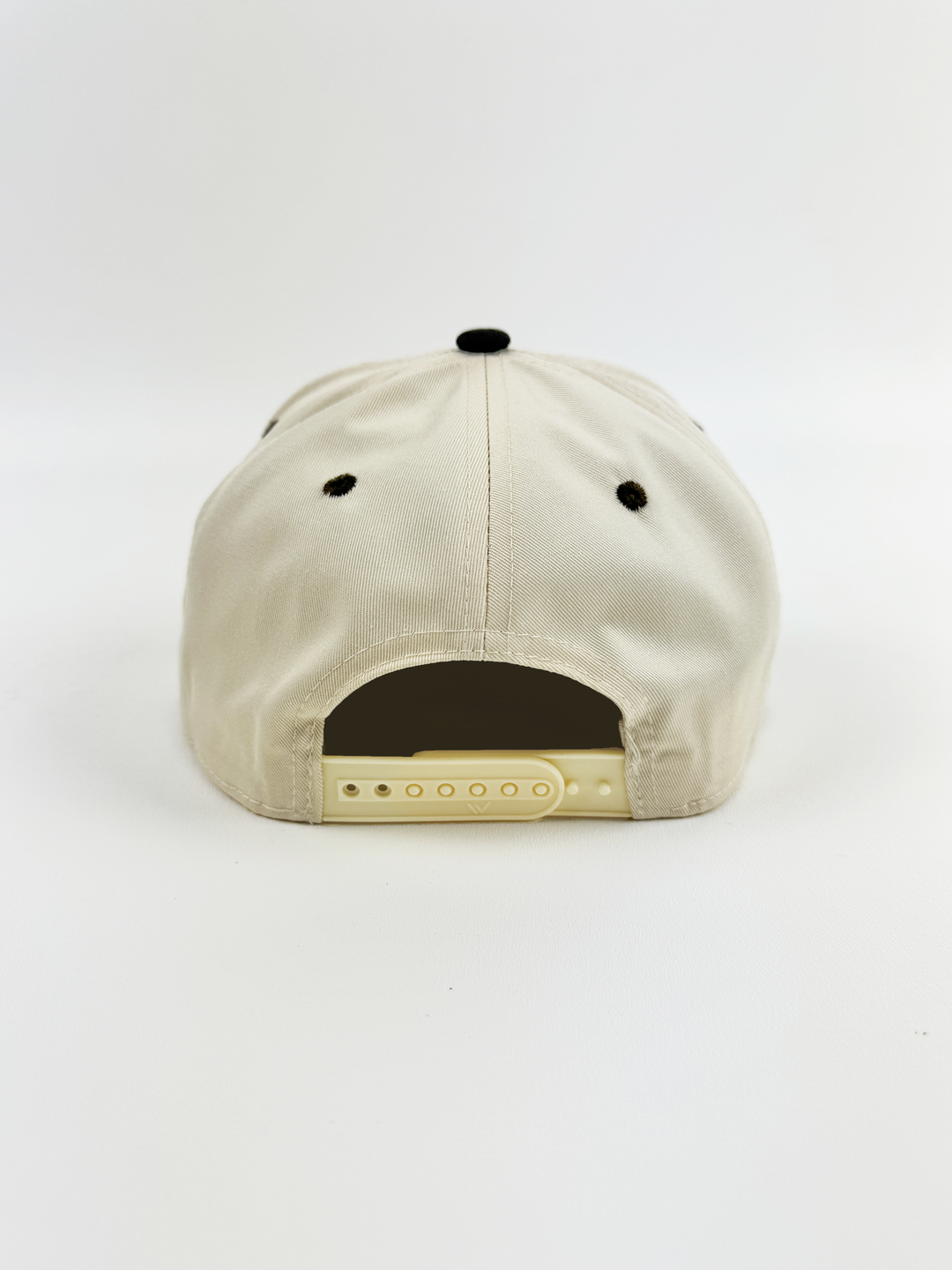 Cream/Dark Brown- 5 Panel 2 Tone Mid Profile Snapback - EP