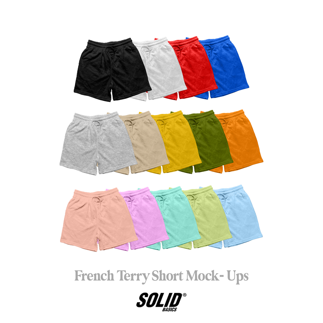 (DIGITAL) French Terry - Solid Basic Templates - Shorts