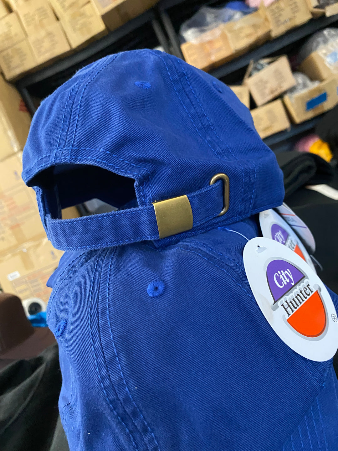 Blue DAD Hats - CITY HUNTER- BLANKS ONLY (FITS SMALL)