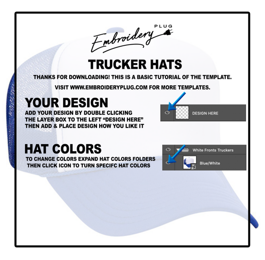 (DIGITAL) Trucker Hat - Template